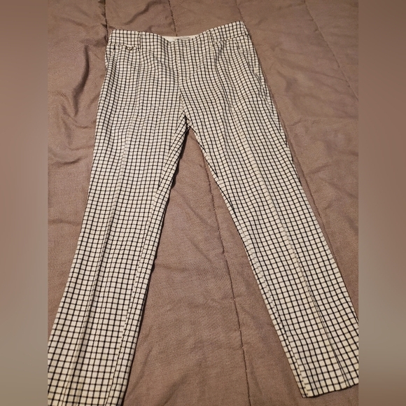 Anthropologie Essential Slim Pants in Plaid, Checked Windowpane Print Size 4 - Picture 5 of 11